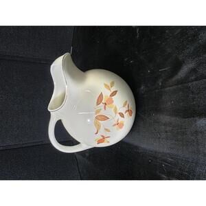 Hall's Superior Jewel Tea Autumn Leaf Ball Pitcher with ice lip, Vintage Beauty